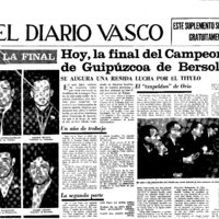 Bertsolaritza:  Izenburua: Hoy, la final del Campeonato de Guipúzcoa de Bersolaris