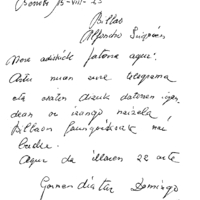 Bertsolaritza:  Garmendiaren gutuna