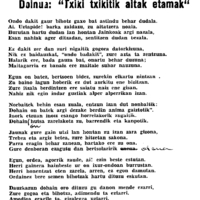 Bertsolaritza. Bertso-paper sariak.  Mendaro Txirristaka bertso-paper saria:  Izenburua:  Uztapideri eginen dioten omenaldiaren ohoretan